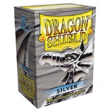 Dragon Shield 100 - Standard Deck Protector Sleeves - Silver- AT-10008