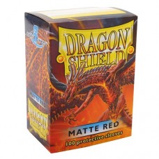 Dragon Shield 100 - Standard Deck Protector Sleeves - Matte Red - AT-11007