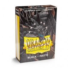 Dragon Shield 60 - Japanese size Deck Protector Sleeves - Matte Black - AT-11102