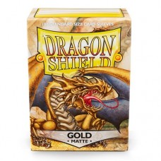 Dragon Shield 100 - Standard Deck Protector Sleeves - Matte Gold - AT-11006
