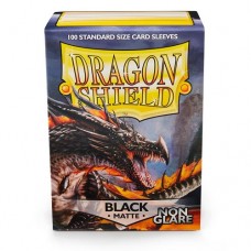 Dragon Shield 100 - Standard Deck Protector Sleeves - Non Glare Matte Black - AT-11802