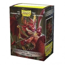 Dragon Shield 100 - Standard Deck Protector Sleeves - Art Matte Valentine Dragon 2020 - AT-12047